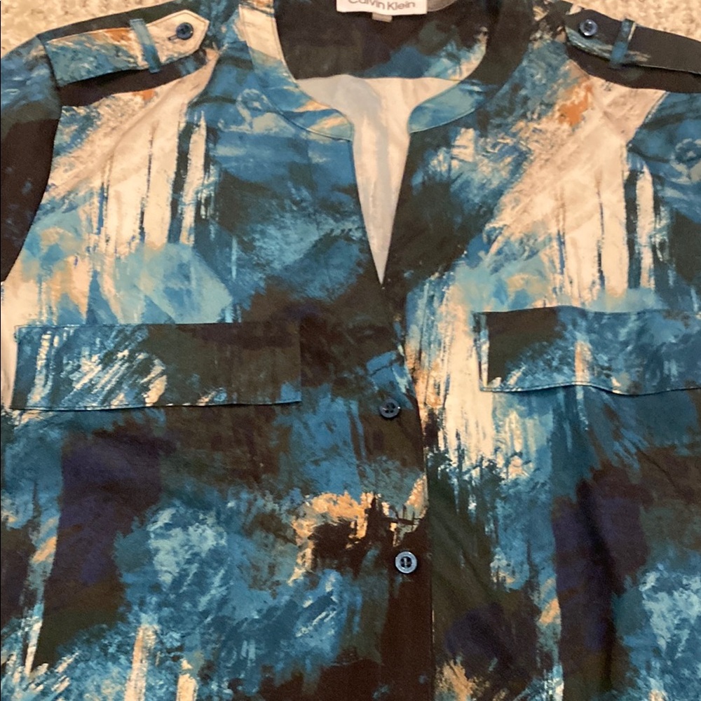 Calvin Klein Professional Button Down Blouse - image 3